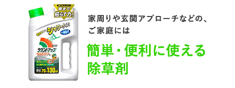 家周りや玄関アプローチなどの、ご家庭には 簡単・便利に使える除草剤